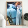 Set of 3 prints luxury fashion designer posters PRINTABLE, Pastel blue beige print, Glam décor, Digital designer poster, hypebeast poster