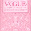 Vogue Luxury Fashion Poster PRINTABLE, Vintage Magazine Art Cover, Vogue Poster, Luxury Fashion Wall Art, Retro Magazine Posters, Pink