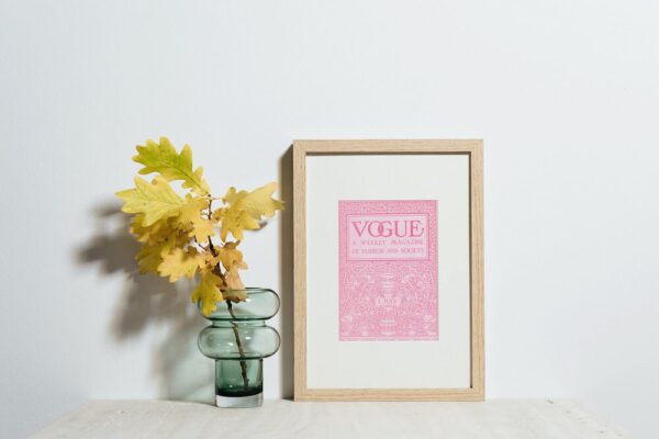 Vogue Luxury Fashion Poster PRINTABLE, Vintage Magazine Art Cover, Vogue Poster, Luxury Fashion Wall Art, Retro Magazine Posters, Pink