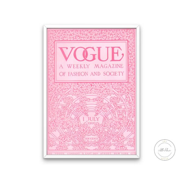 Vogue Luxury Fashion Poster PRINTABLE, Vintage Magazine Art Cover, Vogue Poster, Luxury Fashion Wall Art, Retro Magazine Posters, Pink | Posters, Prints, & Visual Artwork | art for bedroom, art ideas for bedroom walls, art printables, bathroom wall art printables, bedroom art, bedroom pictures, bedroom wall art, bedroom wall art ideas, bedroom wall painting, buy digital art prints online, buy digital prints online, canvas wall art for living room, couture fashion wall art, designer fashion wall art, digital