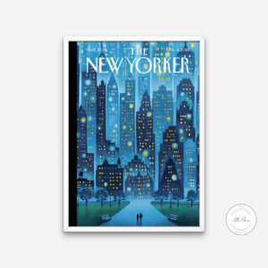 The New Yorker Starry Lights cover April 2022 edition DIGITAL ART PRINT, New Yorker Magazine Prints, New York City Poster, Blue New Yorker | Posters, Prints, & Visual Artwork | art for bedroom, art ideas for bedroom walls, art printables, bathroom wall art printables, bedroom art, bedroom pictures, bedroom wall art, bedroom wall art ideas, bedroom wall painting, Best of New Yorker, buy digital art prints online, buy digital prints online, canvas wall art for living room, City night skyline, digital art for 