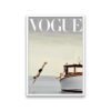 Vogue Poster INSTANT DOWNLOAD, Fashion wall art, Luxury Fashion poster, Editorial print, Man jumping boat, Pastel decor, Fashion Magazine