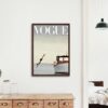 Vogue Poster INSTANT DOWNLOAD, Fashion wall art, Luxury Fashion poster, Editorial print, Man jumping boat, Pastel decor, Fashion Magazine