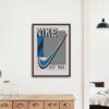 Vintage 1964 Retro Poster Blue & Gray DIGITAL DOWNLOAD, Hypebeast Printable Wall Art, Trendy Poster, Aesthetic sneaker poster, just do it