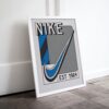 Vintage 1964 Retro Poster Blue & Gray DIGITAL DOWNLOAD, Hypebeast Printable Wall Art, Trendy Poster, Aesthetic sneaker poster, just do it