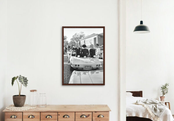 Black & White Playboy Bunnies on Vintage Car DIGITAL PRINT, Vintage Car, Retro Wall Décor, Old Hollywood, playboy bunny, vintage playboy