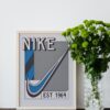 Vintage 1964 Retro Poster Blue & Gray DIGITAL DOWNLOAD, Hypebeast Printable Wall Art, Trendy Poster, Aesthetic sneaker poster, just do it
