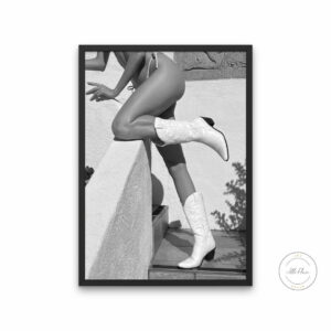 Black and White Coastal Cowgirl Print DIGITAL DOWNLOAD ART PRINTS, b&w College Dorm Poster, Trendy Digital Print, beachy wall art, cowgirl aesthetic | Posters, Prints, & Visual Artwork | art for bedroom, art ideas for bedroom walls, art printables, art prints black and white, bathroom wall art printables, beach art for wall, beach canvas art, beach wall art, beach wall decor, beachy wall decor, bedroom art, bedroom pictures, bedroom wall art, bedroom wall art ideas, bedroom wall painting, black and white ar